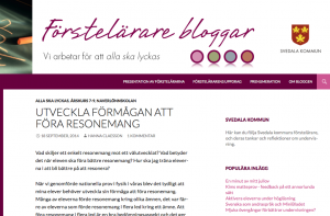 Utveckla förmåga att föra resonemang