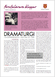 Dramaturgi i undervisningen - hur ska det gå?