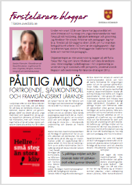 Pålitlig miljö, förtroende, självkontroll och framgångsrikt lärande