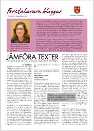 Jämföra texter - få eleverna att reflektera över sitt lärande