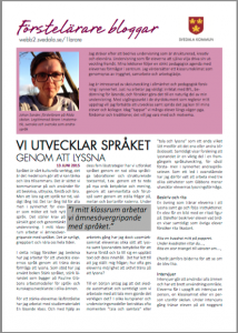 Vi utvecklar språket genom att lyssna